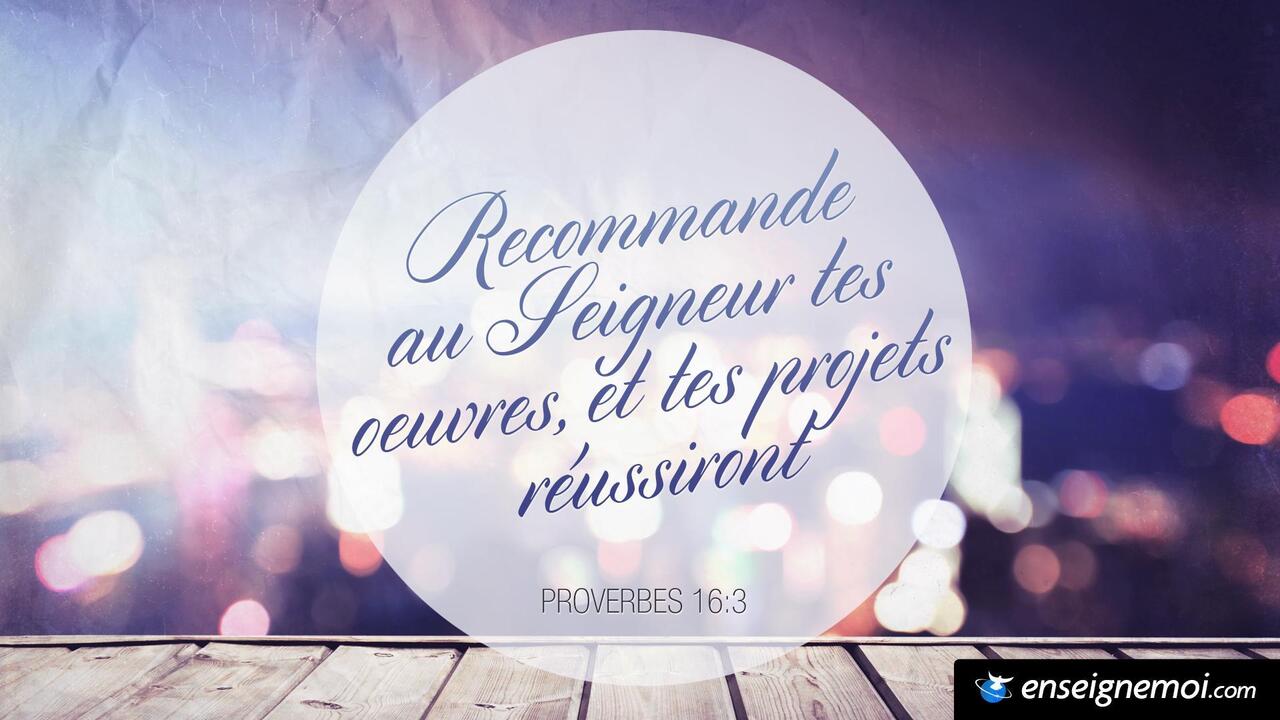 Proverbes 16:3