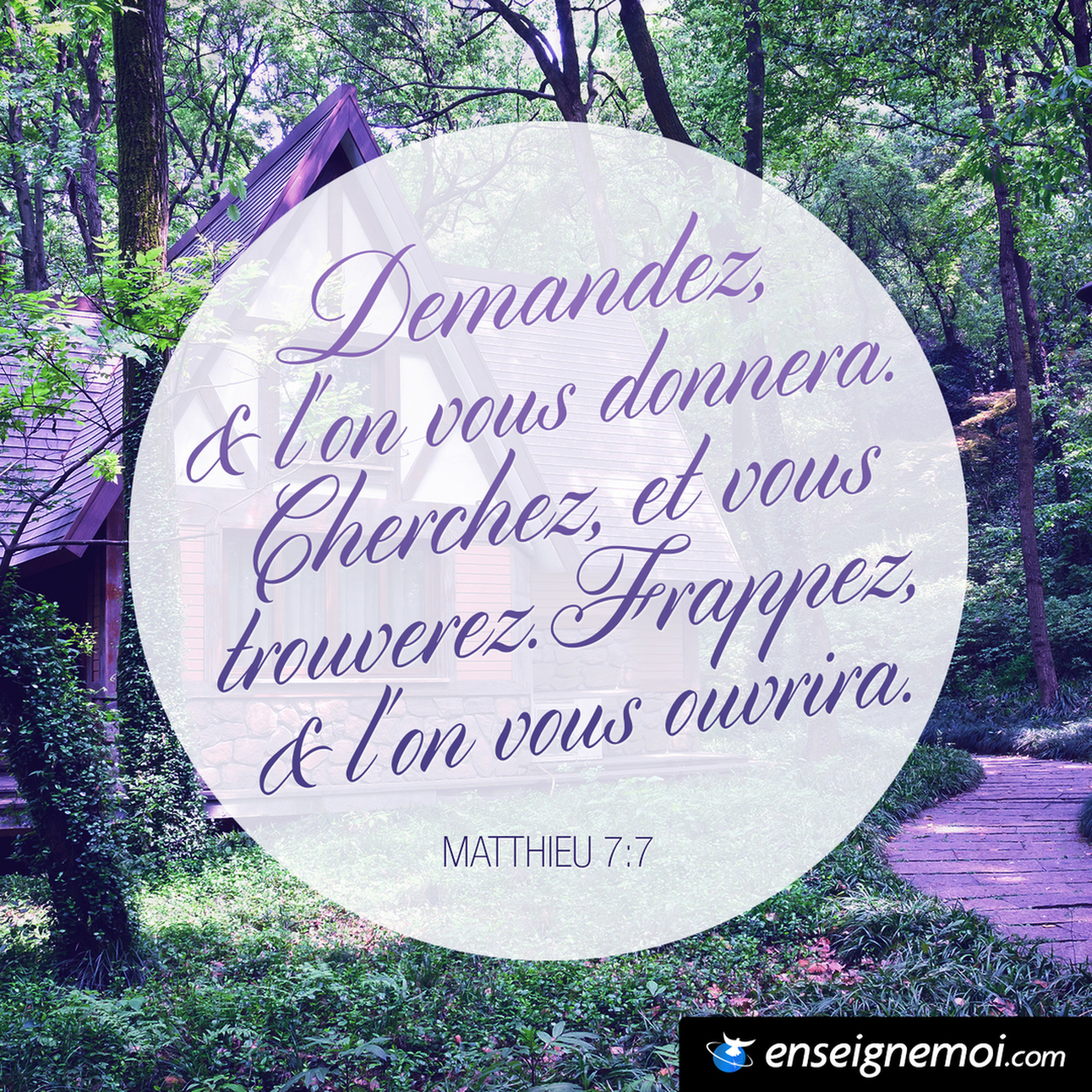 Le verset du jour en image Bible EnseigneMoi