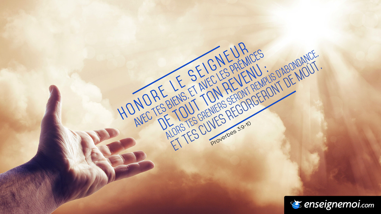 Proverbes 3:9-10