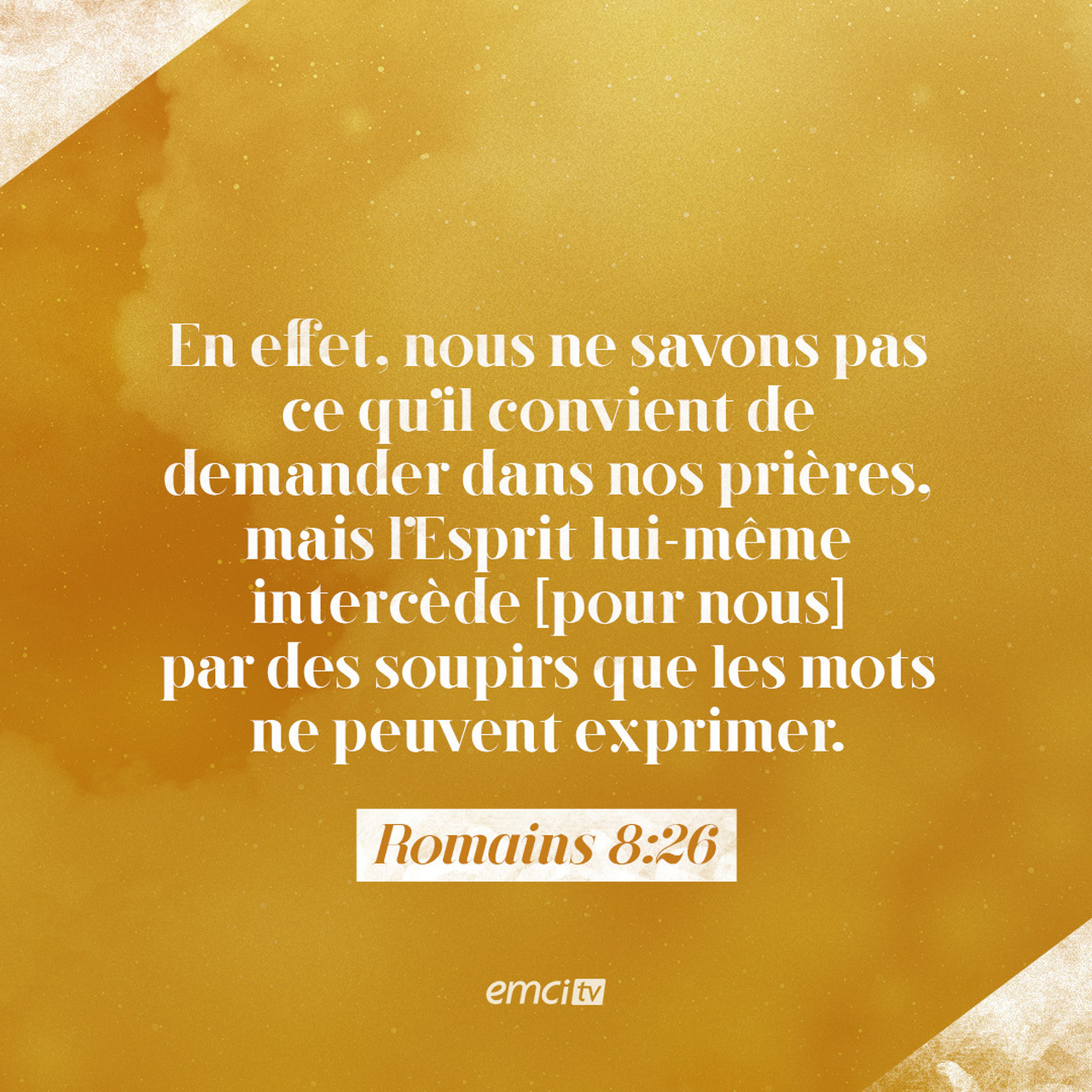 Le verset du jour en image Bible EMCI TV