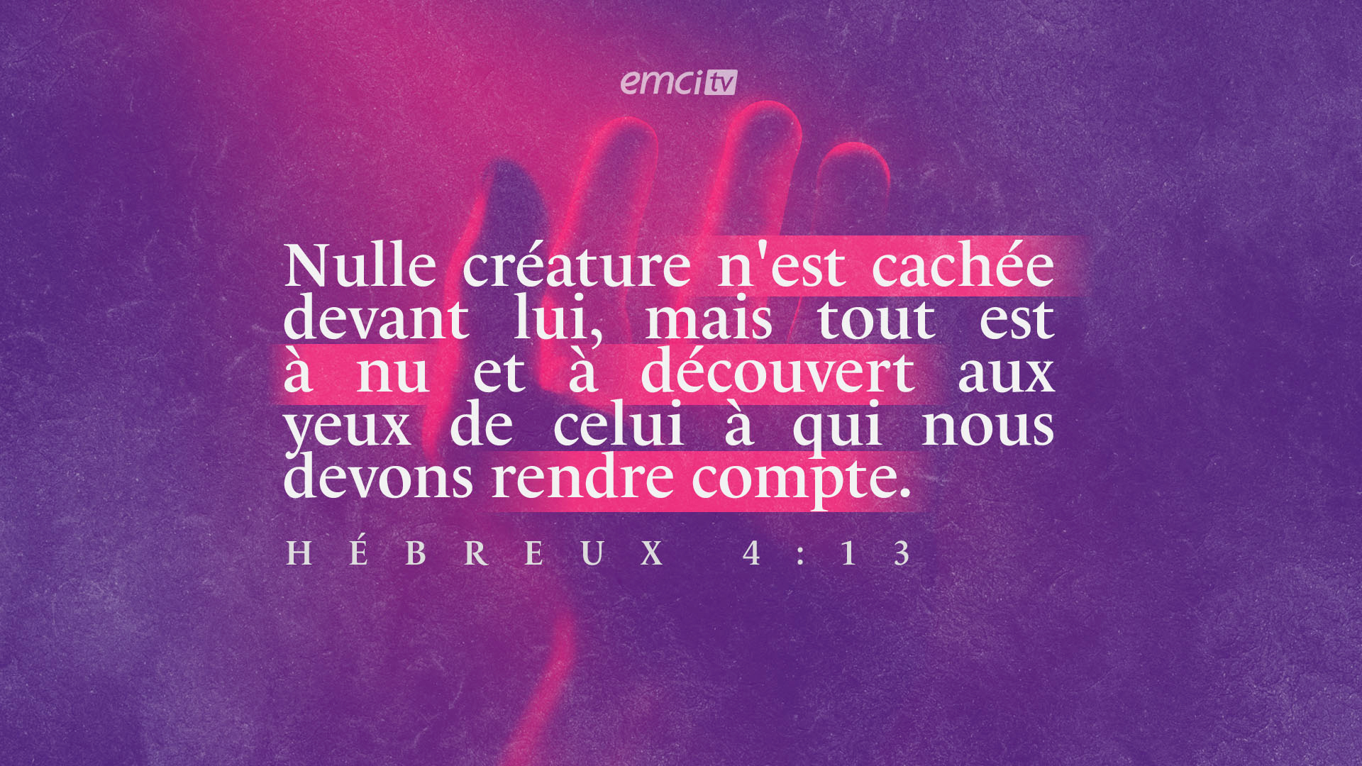 Le verset du jour en image :: EMCI TV