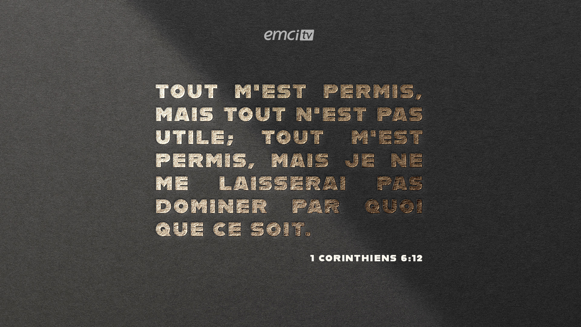 Le verset du jour en image EMCI TV
